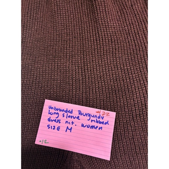 Unbranded Burgundy Women M Size Dress Long Sleeve. SKU72 - Picture 2 of 9